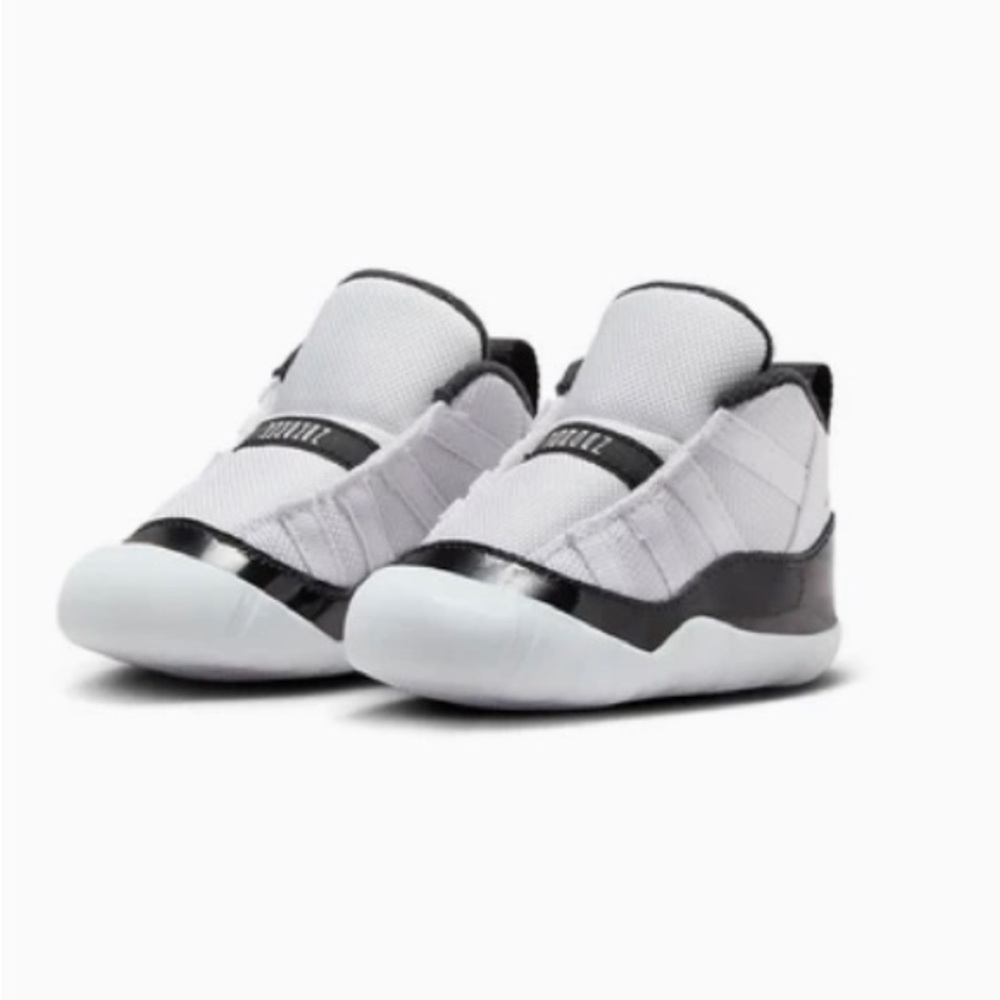 AIR JORDAN 11 BOOTIE GRATITUDE CRIB LIFESTYLE SHOE White and Black US 2.5